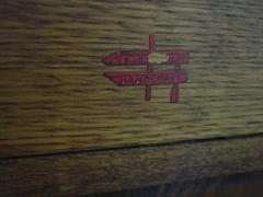 Handcraft period red decal on back of case. 1906-1912.